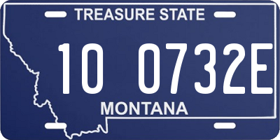 MT license plate 100732E