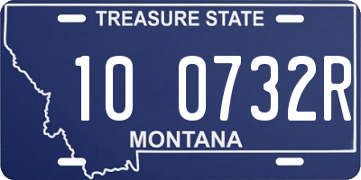 MT license plate 100732R