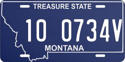 MT license plate 100734V