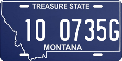 MT license plate 100735G