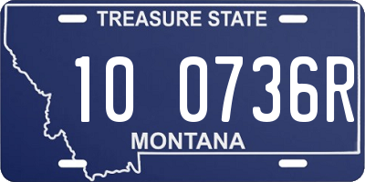 MT license plate 100736R