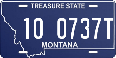 MT license plate 100737T