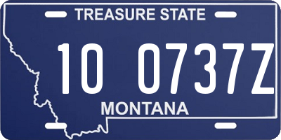 MT license plate 100737Z