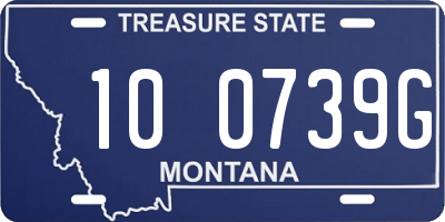 MT license plate 100739G