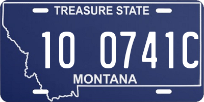 MT license plate 100741C