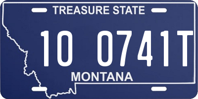 MT license plate 100741T