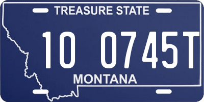 MT license plate 100745T