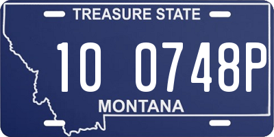 MT license plate 100748P