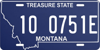 MT license plate 100751E