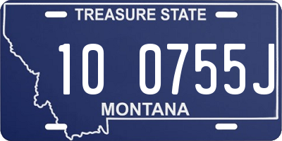 MT license plate 100755J