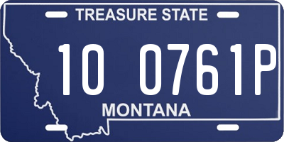 MT license plate 100761P