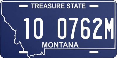 MT license plate 100762M