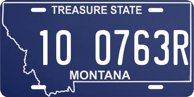 MT license plate 100763R