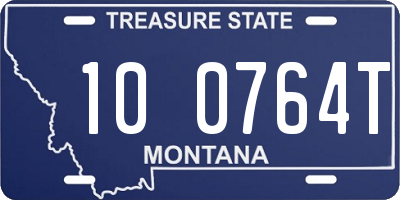 MT license plate 100764T