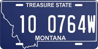 MT license plate 100764W