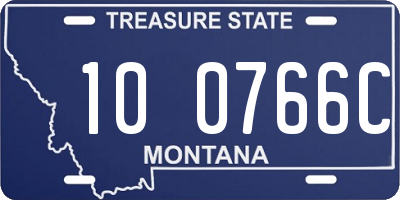 MT license plate 100766C