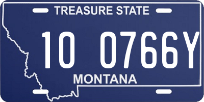 MT license plate 100766Y