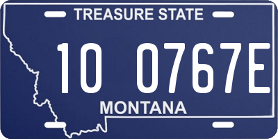 MT license plate 100767E