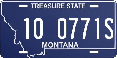 MT license plate 100771S