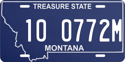 MT license plate 100772M