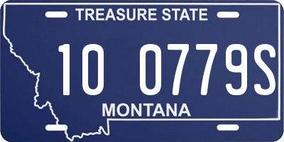 MT license plate 100779S