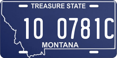 MT license plate 100781C