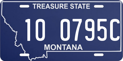 MT license plate 100795C