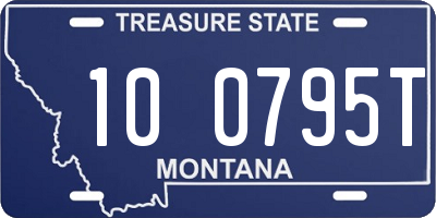 MT license plate 100795T