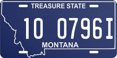 MT license plate 100796I