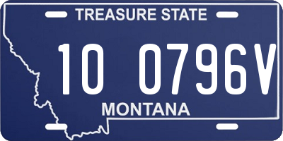 MT license plate 100796V