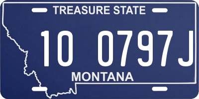 MT license plate 100797J