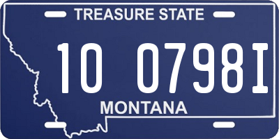 MT license plate 100798I