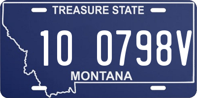 MT license plate 100798V