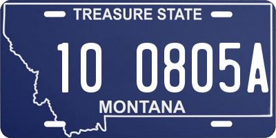 MT license plate 100805A
