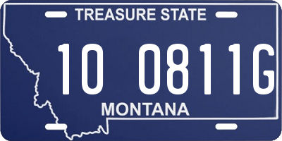 MT license plate 100811G