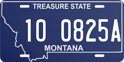 MT license plate 100825A