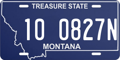 MT license plate 100827N