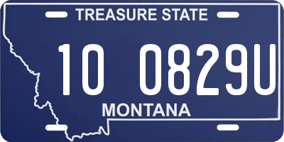 MT license plate 100829U