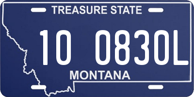 MT license plate 100830L