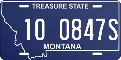 MT license plate 100847S