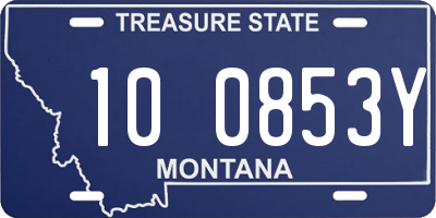 MT license plate 100853Y