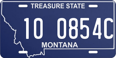 MT license plate 100854C