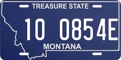 MT license plate 100854E