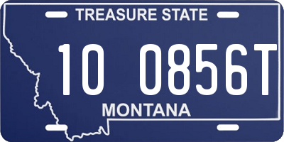 MT license plate 100856T