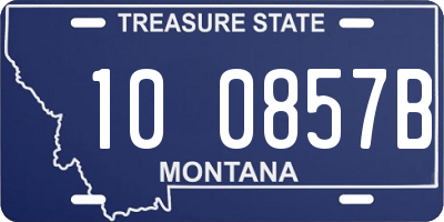 MT license plate 100857B