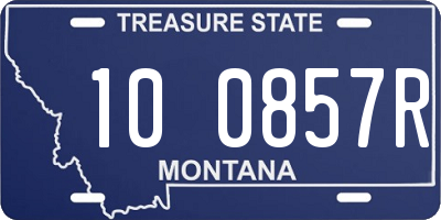 MT license plate 100857R