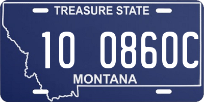 MT license plate 100860C