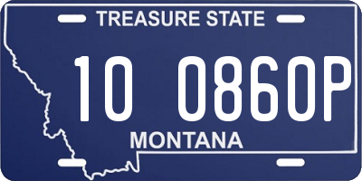 MT license plate 100860P