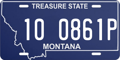 MT license plate 100861P