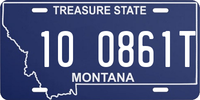 MT license plate 100861T